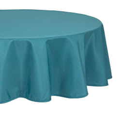Nappe ronde anti-tache, D180 cm, bleu canard