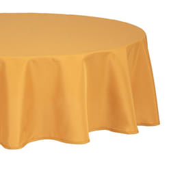 Nappe ronde anti-tache, D180 cm, jaune ocre