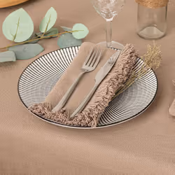 Lot de 2 Serviettes de Table  Maha  40cm Gris