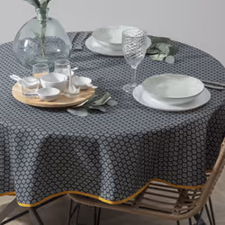 Nappe imprimée anti-tache "Alya", D180 cm