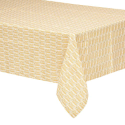 Nappe imprimée anti-tache "Soan", jaune ocre, 140x240 cm