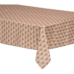Nappe imprimée anti-tache "Kais", marron cannelle, 140x240 cm