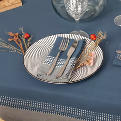 Lot de 2 Serviettes de Table  Dolly  40cm Bleu Canard