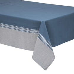 Nappe "Dolly", coton, bleu canard, 250x150 cm