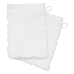 Lot de 2 Gants de Toilette  Tencel  15x21cm Blanc