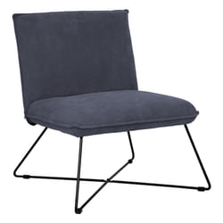 Fauteuil "Moana", bois et métal, gris