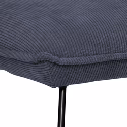 Fauteuil "Moana", bois et métal, gris