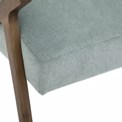 Fauteuil "Orac", bois et hévéa, vert jade