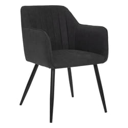 Fauteuil "Visoca", bois et métal, noir