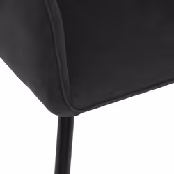 Fauteuil "Visoca", bois et métal, noir