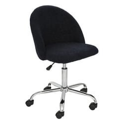 Chaise de bureau bouclette bleu encre "Geos"