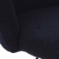 Chaise de bureau bouclette bleu encre "Geos"