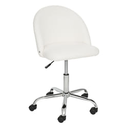 Chaise de bureau "Geos", bouclette, blanc