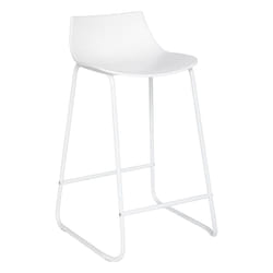 Tabouret de bar "Otac", métal, blanc