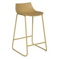 Tabouret de bar "Otac", métal, jaune ocre