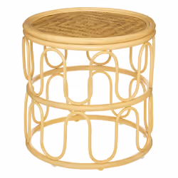 Tables gigognes "Henriette", rotin et bambou