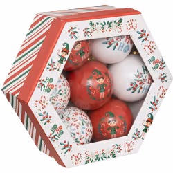 Déco de sapin Coffret 7 Boules de Noël D 7.5 cm - Feeric Christmas (-) Dimensions : D. 7.5 cm - Coffret de 7 Boules assorties ...
