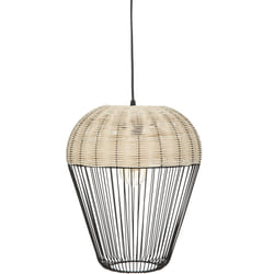 Suspension "Anea", métal, noir, D30,5 cm