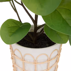 Plante artificielle, pot en céramique, H34 cm