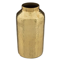 Vase Design en Métal  Martelé  19cm Or