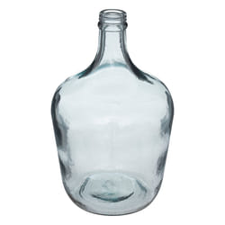 Vase "Dame jeanne", verre recyclé, bleu, H30 cm