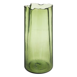 Vase, verre, vert, H32 cm