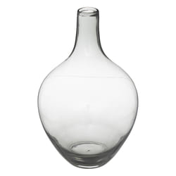 Vase, verre, gris, H38 cm
