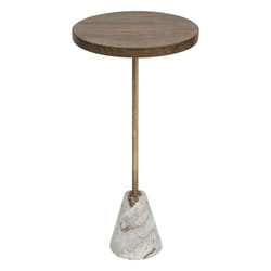 Table d'appoint "Neith", manguier et marbre