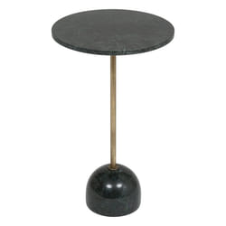 Table d'appoint "Nema", marbre et métal, vert cèdre