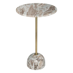 Table d'appoint "Nema", marbre et métal