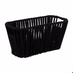 Panier de Rangement Déco Manille 15x31cm Noir