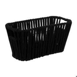 Panier de Rangement Déco Manille 15x31cm Noir