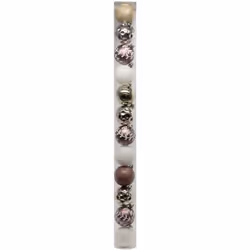 Déco de sapin Lot de 12 Boules de Noël D 6 cm - Rose et Blanc - Feeric Christmas (-) Dimensions : D. 6 cm - 12 Boules assorti ...