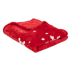 Plaid Rouge Et Blanc Merry Christmas 130 X 180 Cm - Feeric Christmas