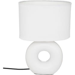 Atmosphera - Lampe Baru blanche mate, céramique H26cm créateur d'intérieur
