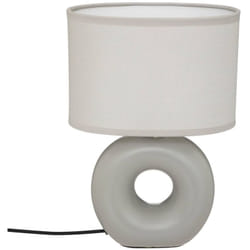 Atmosphera - Lampe Baru gris mat, céramique H26cm créateur d'intérieur