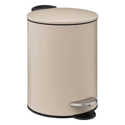 5five - poubelle métal soft close 3l colorama beige naturel