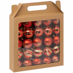 Déco de sapin Lot de 25 Boules de Noël D 6 cm - Rouge et Doré - Feeric Christmas (-) Dimensions : D. 6 cm - Lot de 25 Boules ...