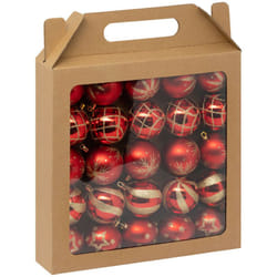 Déco de sapin Lot de 25 Boules de Noël d 6 cm - Rouge et Doré - Feeric Christmas