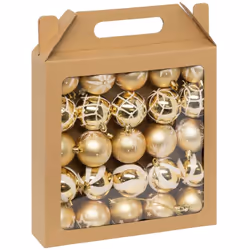 Déco de sapin Lot de 25 Boules de Noël D 6 cm - Doré et Blanc - Feeric Christmas (-) Dimensions : D. 6 cm - Lot de 25 Boules ...