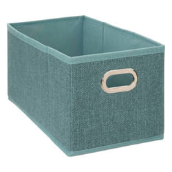 5five - panier tissu 15x31cm mix n modul bleu pétrole chiné