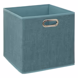 5five - panier tissu 31x31cm mix n modul bleu pétrole chiné