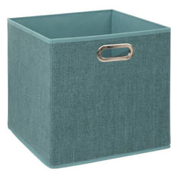 5five - panier tissu 31x31cm mix n modul bleu pétrole chiné