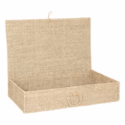 Set de 2 paniers XL "Cora" en paille & métal