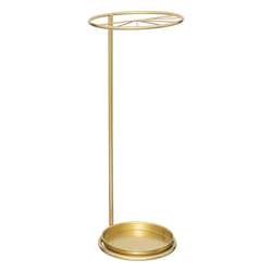 Porte parapluie en métal doré