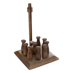 Jeu de quilles "Le café bordelais" en manguier H14cm