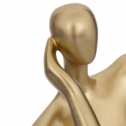 Statuette femme "Le collectionneur" en résine doré