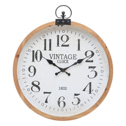 Horloge en bois et métal