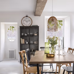 Horloge en bois et métal