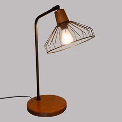 Lampe noire en métal